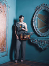 Load image into Gallery viewer, Kardashii traditional hand weaved ethnic antique bag handmade cotton fabric fashionable chic on-trend purse kilim rug bag kardashian kim kylie