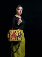 Load image into Gallery viewer, kardashii Vintage Turkish Rug Top Handle fashionable roomy on-trend Suzani Rug Bag Kardashian Suzani Kylie