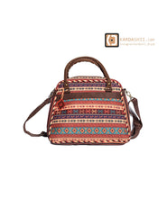 Load image into Gallery viewer, Colorfulness hand weaved functional ethnic Cross-Body bag handmade match this bag cross-body with its long adjustable shoulder strap Kardashian Kim kylie

