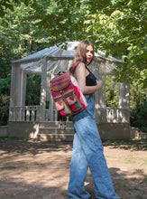 Load image into Gallery viewer, Beautiful Fashion Handmade Kilim Backpack Carpet Bag High-Quality Genuine Leather Fit Electronic Devices Laptops 
