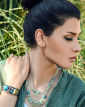 Load image into Gallery viewer, Kardashii Women&#39;s Classic turquoise Style functional Colorful necklace, ring, and bracelet Evokes a Fine Lifestyle Kardashian Kim Kylie
