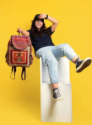 Kardashii Antique Classic Top Handle Gym Red Pink Gym Comfortable Rug Backpack Suzani Bag Kardashian Kim Kylie