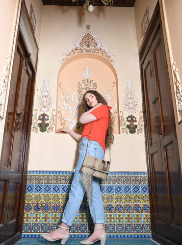 Kardashii Jajim comfortable hand weaved ethnic shoulder bag handmade match this bag with your dress, shoes, nail kardashian kim kylie
