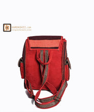 Load image into Gallery viewer, Kardashii Beautiful Moroccan Rug Backpack Made from Old Kilim Carpet and roomy interior for Travel and Beyond Kardashian kim kylie
