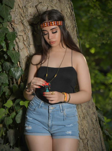 Kardashii pendant necklace adjustable necklace classic features and made one of a kind only for you as embroiderers designed a pattern for each product and not used in another one Kardashian Kim Kylie