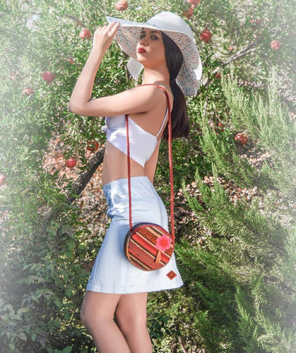 Kardashii Jajim reasonable hand weaved ethnic shoulder bag handmade match this bag with your dress, shoes, nail Kardashian kim kylie