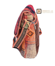 Load image into Gallery viewer, kardashii traditional Turkish informal Jajim Top Handle fashionable roomy Vintage Kilim Rug Bag Kardashian Kim Kylie
