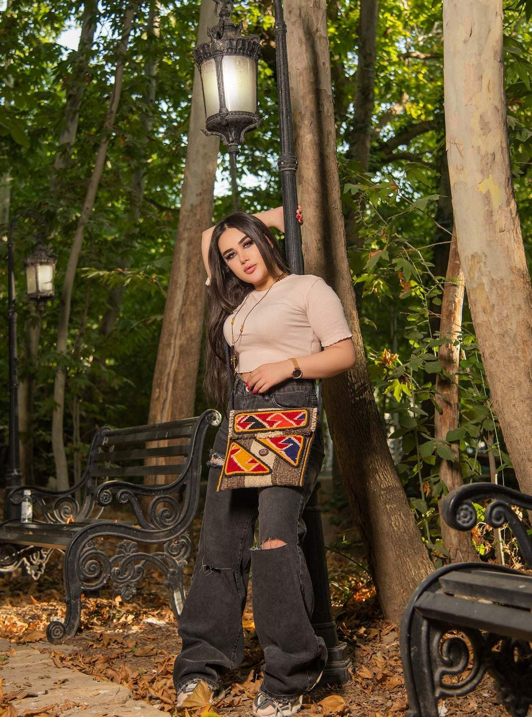 Kardashii beautiful handmade Plus-Jajim relaxed bag Supple and Lightweight Flap Bag High-Grade Wool Ease from Day to Evening Kardashian Kim Kylie