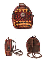 Load image into Gallery viewer, Kardashii Antique Retro-Chic Handmade Colorful Antique Kilim Carpet Top Handle Backpack Gift Kardashian Kim Kylie
