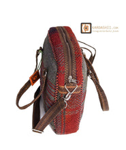 Load image into Gallery viewer, Kardashii traditional hand-weaved Jajim ethnic shoulder bag handmade elbow carry fashionable chic relaxed purse kilim rug bag Kardashian kim kylie
