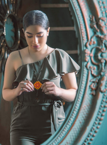 Kardashii pendant necklace adjustable necklace classic features and made one of a kind only for you as embroiderers designed a pattern for each product and not used in another one Kardashian Kim Kylie