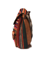 Load image into Gallery viewer, Kardashii Antique Retro-Chic Handmade Colorful Antique Kilim Carpet Top Handle Backpack Gift Kardashian Kim Kylie
