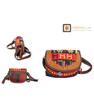 Load image into Gallery viewer, Kardashii streetwear references antique bag handmade cotton fabric fashionable chic on-trend purse kilim rug bag Kardashian kim kylie
