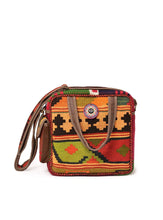 Load image into Gallery viewer, kardashii Ethnic antique Vintage Turkish Rug Top Handle new design fashionable chic on-trend Purse Kilim Rug Bag Kardashian Kim Kylie
