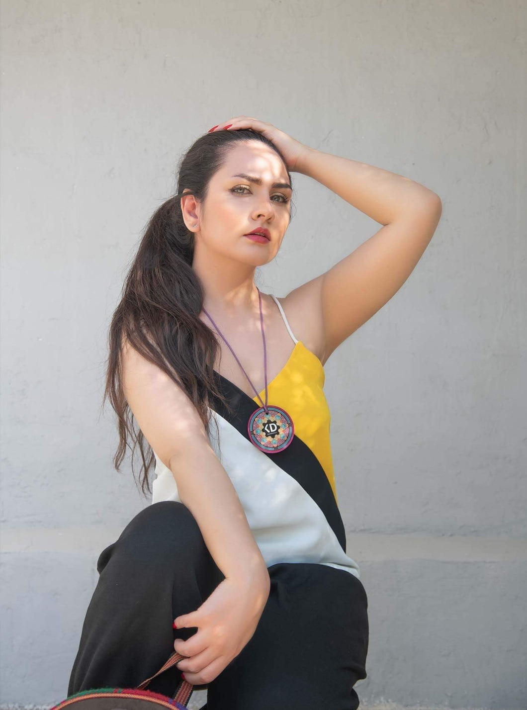 Kardashii pendant necklace adjustable necklace classic features and made one of a kind only for you as embroiderers designed a pattern for each product and not used in another one Kardashian Kim Kylie