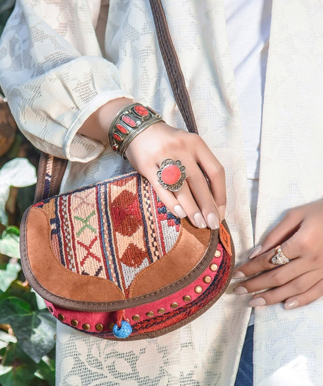 kardashii informal and non-conformist charms bag new design fashionable chic on-trend Purse Kilim Rug Bag Kardashian Kim Kylie