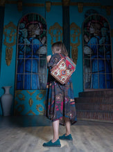 Load image into Gallery viewer, Kardashii Colorful Suzani Unique Old Kilim Rug Handmade Carpet Bag Perfect for All Purposes Kardashian Kim Kylie

