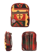 Load image into Gallery viewer, Kardashii Beautiful Fashion Handmade Kilim Backpack Carpet Bag High-Quality Leather Fit Electronic Devices Laptops Kardashian kim kylie
