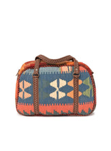 Load image into Gallery viewer, Kardashii traditional hand weaved ethnic shoulder bag handmade elbow carry fashionable chic relaxed purse kilim rug bag kardashian kim kylie
