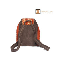 Load image into Gallery viewer, Kardashii Fabulous Unique Hand-Woven Backpack Made by Hand Spun Wool and Yarns Durable Cotton Fabric and Leather Kardashian kim kylie
