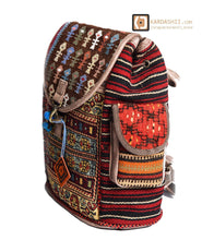 Load image into Gallery viewer, Kardashii street wears representative gift carpetbag handmade traditional geometric unique bag functional, spun wool and yarns uniqueness Kardashian kim kylie
