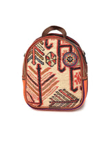Load image into Gallery viewer, Kardashii Gorgeous Girl/Boy Handmade Kilim Shoulder Carpet Backpack with Traditional Geometric Design
