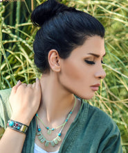 Load image into Gallery viewer, Kardashii Women&#39;s Classic turquoise Style functional Colorful necklace, ring, and bracelet Evokes a Fine Lifestyle Kardashian Kim Kylie
