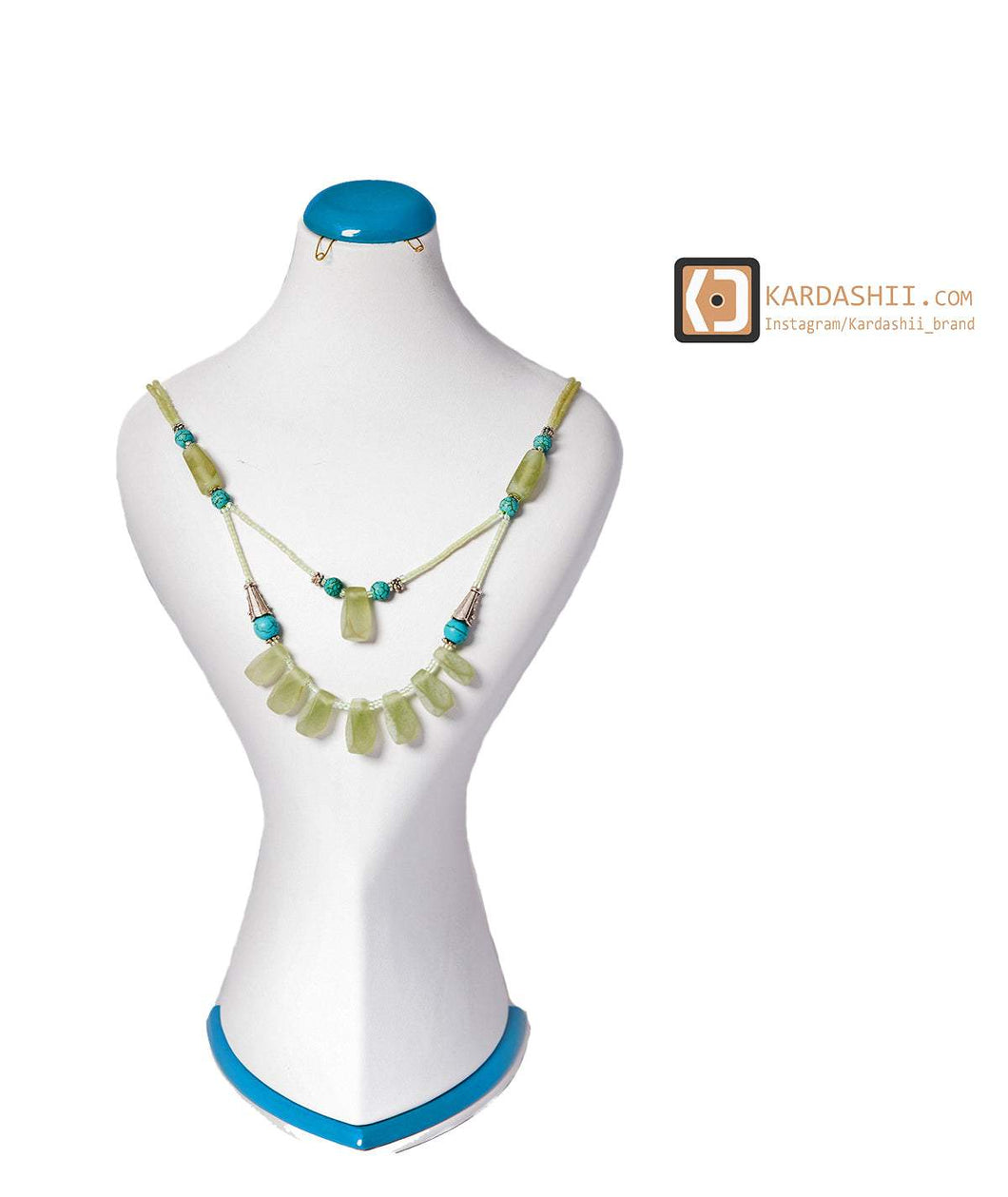 Kardashii Women's Classic turquoise Style functional Colorful necklace, ring, and bracelet Evokes a Fine Lifestyle Kardashian Kim Kylie