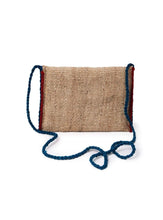 Load image into Gallery viewer, NELLY BP7724 Jajim flap bag - detail of the leather trim and stitching
