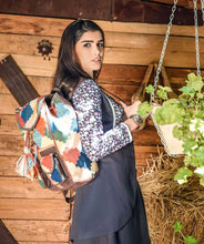 Load image into Gallery viewer, Kardashii different in design Handmade Kilim Backpack Carpet Bag day-to-day needs Fit Electronic design Laptops Kardashian kim kylie
