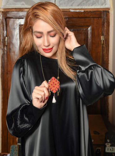 Kardashii pendant necklace adjustable necklace classic features and made one of a kind only for you as embroiderers designed a pattern for each product and not used in another one Kardashian Kim Kylie
