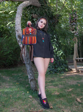 Load image into Gallery viewer, Kardashii zip pocket representative gift carpet bag equally chic representative on the top unique bag functional, antique and retro-chic uniqueness kardashian kim kylie
