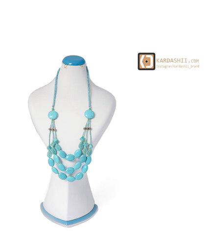 Kardashii Women's Classic turquoise Style functional Colorful necklace, ring, and bracelet Evokes a Fine Lifestyle Kardashian Kim Kylie