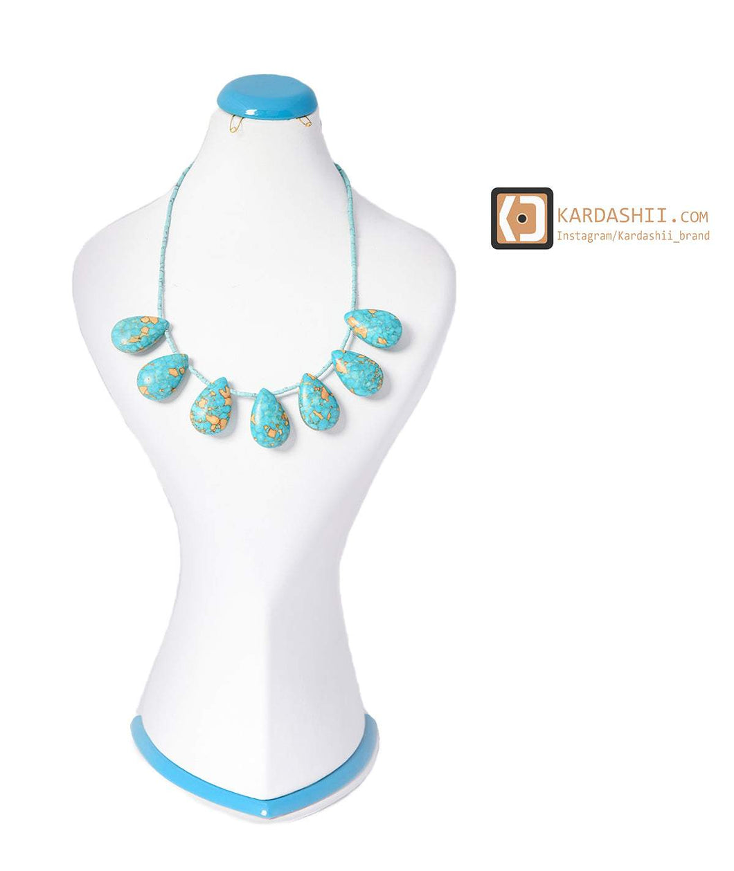 Kardashii Women's Classic turquoise Style functional Colorful necklace, ring, and bracelet Evokes a Fine Lifestyle Kardashian Kim Kylie