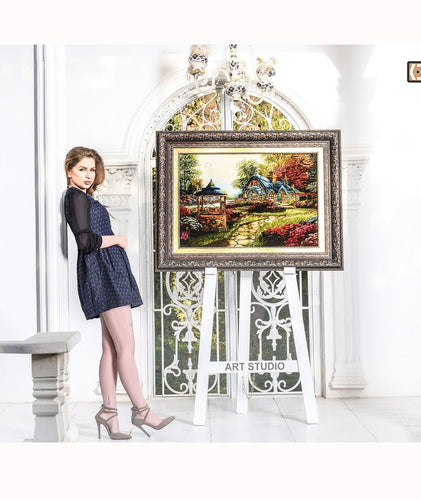  Kardashii colorful designed Silk  and wool pictorial rugs Pictorial hanging walls Tableau Rug Kardashian Kim Kylie