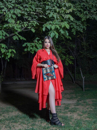 Kardashii Perfect Ethnic Unique Old Kilim Rug Handmade Carpet Bag Perfect for All Purposes Kardashian Kim Kylie