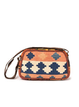 Load image into Gallery viewer, Kardashii traditional hand weaved ethnic antique bag handmade cotton fabric fashionable chic on-trend purse kilim rug bag kardashian kim kylie
