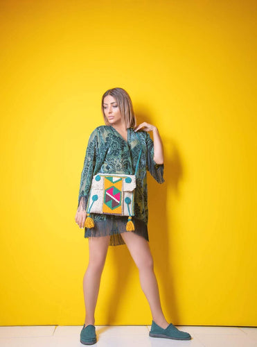 Kardashii lively hand weaved round cross-body bag handmade fresh fashion bag on-trend kardashian kim kylie