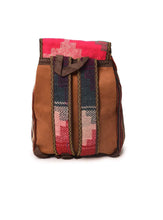 Load image into Gallery viewer, Kardashii Antique Retro-Chic Handmade Colorful Antique Kilim Carpet Top Handle Backpack Gift Kardashian Kim Kylie
