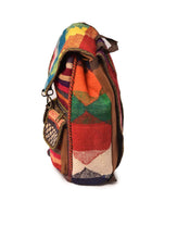 Load image into Gallery viewer, Kardashii Antique Retro-Chic Handmade Colorful Antique Kilim Carpet Top Handle Backpack Gift Kardashian Kim Kylie
