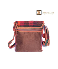 Load image into Gallery viewer, Kardashii traditional hand Jajim natural colors bag cotton fabric fashionable chic on-trend purse kilim rug bag Kardashian kim kylie
