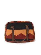 Load image into Gallery viewer, Kardashii traditional hand weaved ethnic antique bag handmade cotton fabric fashionable chic on-trend purse kilim rug bag kardashian kim kylie
