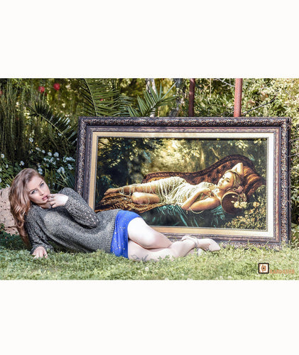  Kardashii colorful designed Silk  and wool pictorial rugs Pictorial hanging walls Tableau Rug Kardashian Kim Kylie